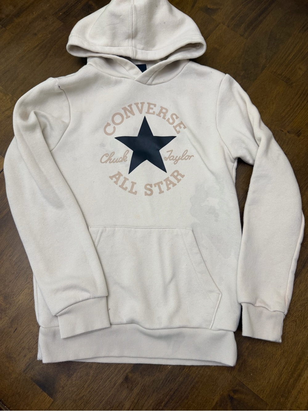 Converse Chuck Taylor All Star Youth M 10-12 Cream Graphic Pullover Hoodie